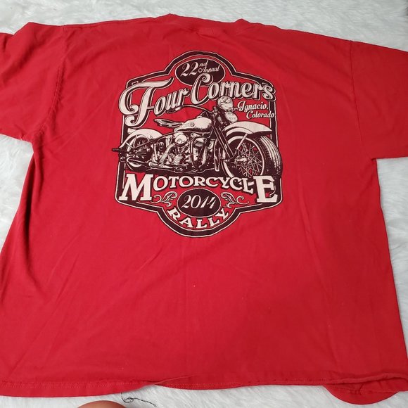 Vintage Texas & Four Corners Red & Black Biker Tees, 2XL - Picture 9 of 10